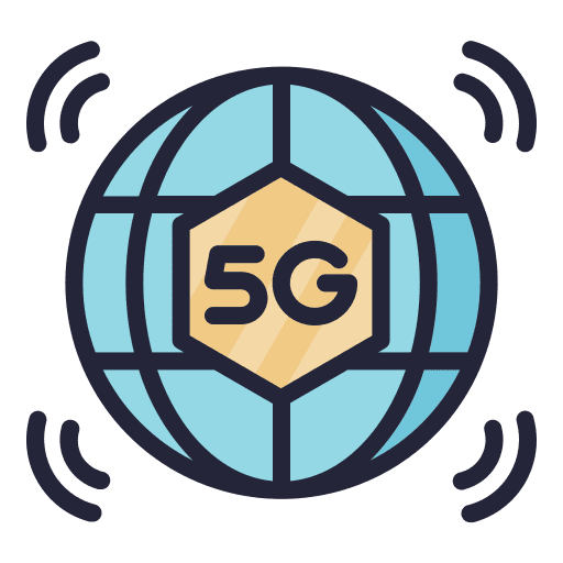 Network communications electronics 5g icon