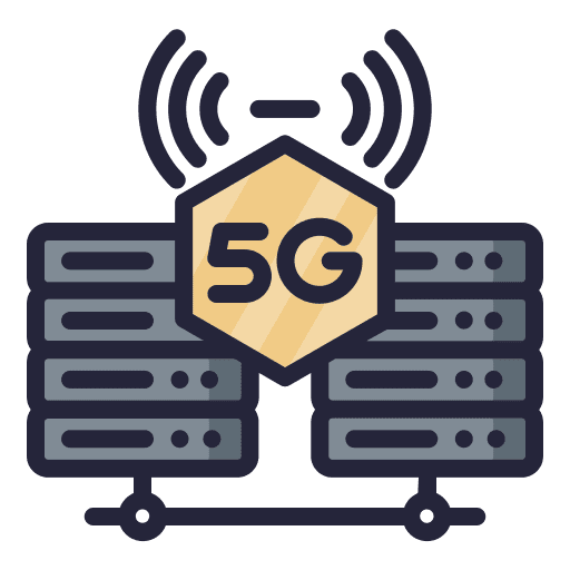 Server communications network server icon