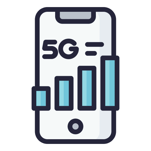 Signal communications 5g internet icon