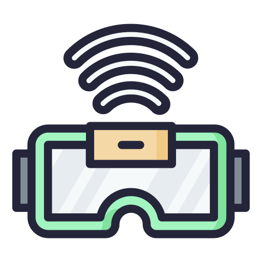 Virtual reality augmented reality electronics internet of things icon
