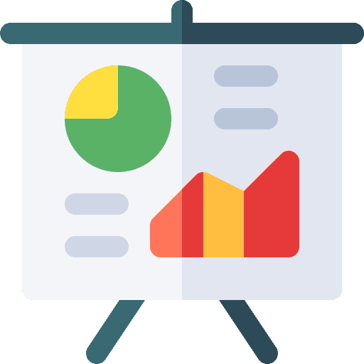 Presentation strategy presentation graphic icon