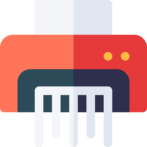 Paper shredder document delete electronics icon Paper shredder document delete electronics icon