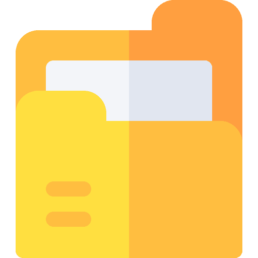 Folder office material data storage files and folders icon Folder office material data storage files and folders icon