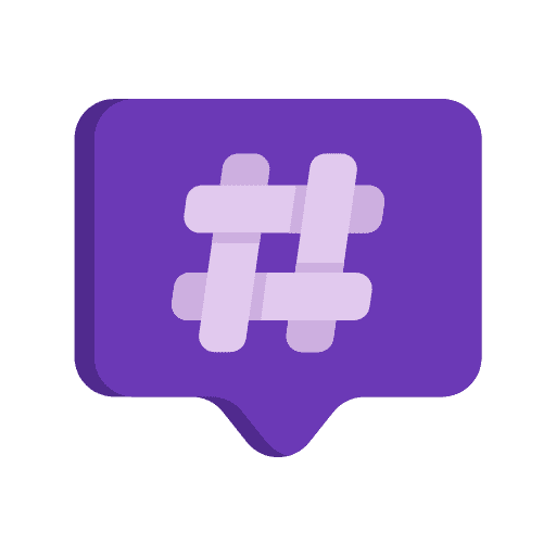Hashtag hashtag hashtags chat icon