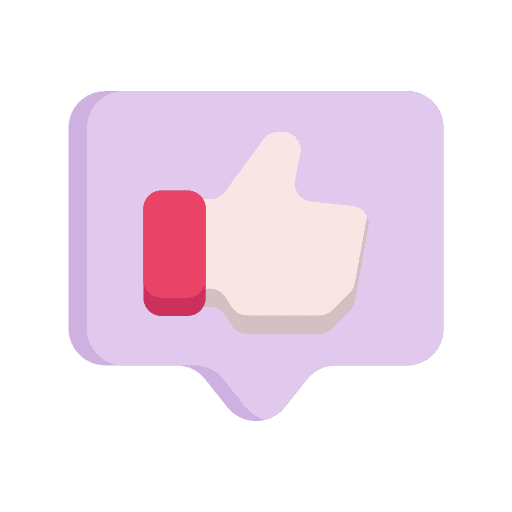 Thumbs up like social network finger icon