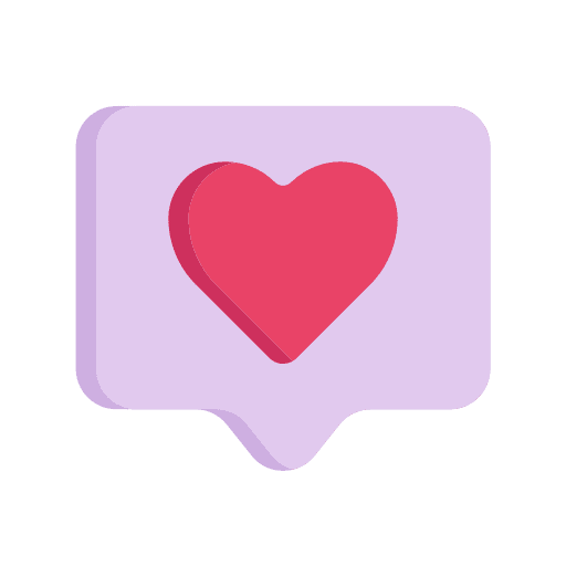Like feedback heart chat box icon Like feedback heart chat box icon