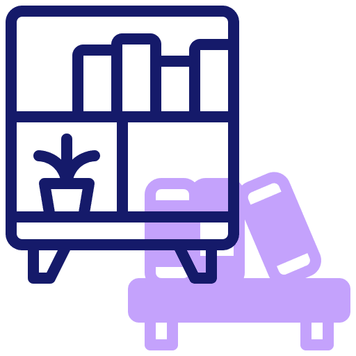Bookshelf education bookshelf book icon