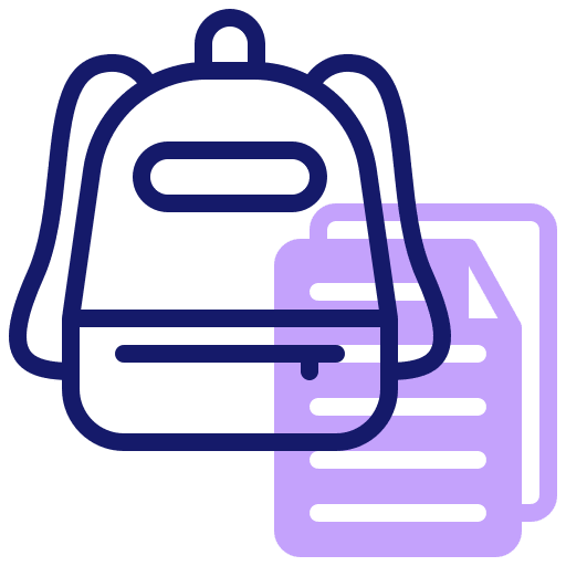 School bag school bag education backpack icon