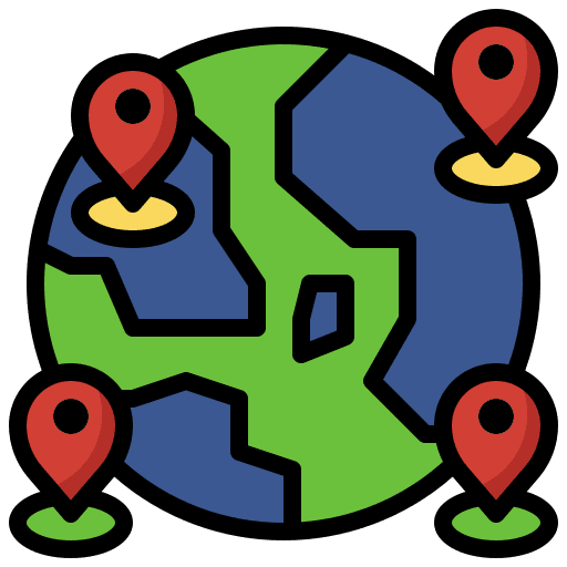 Earth worldwide travel planet earth icon