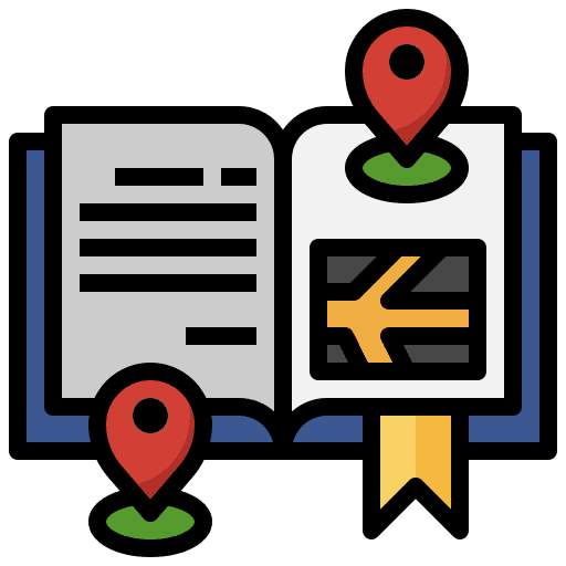 Map book position pin gps icon Map book position pin gps icon