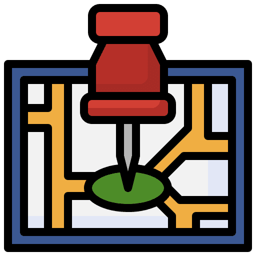 Pin position pointer region icon Pin position pointer region icon