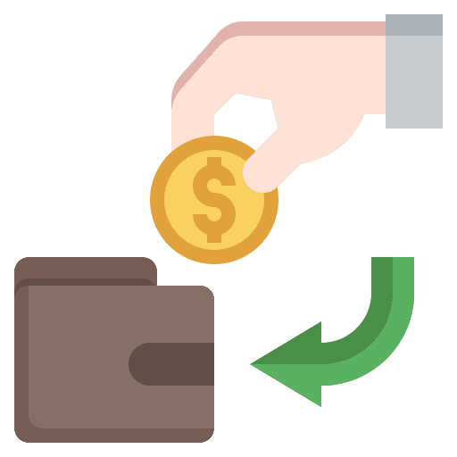 Income payment business and finance income icon