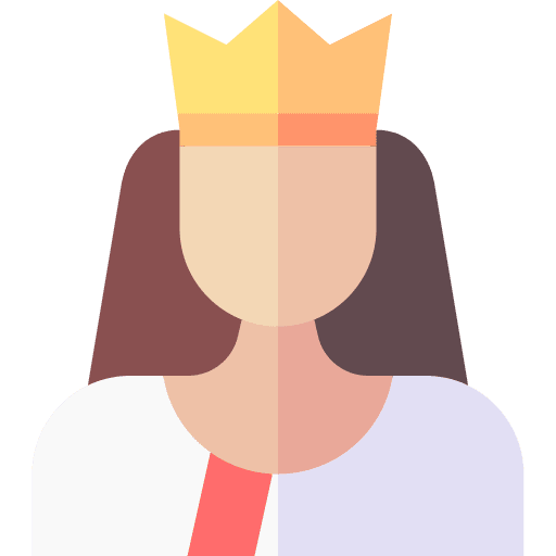 Queen crown caucasian queen icon