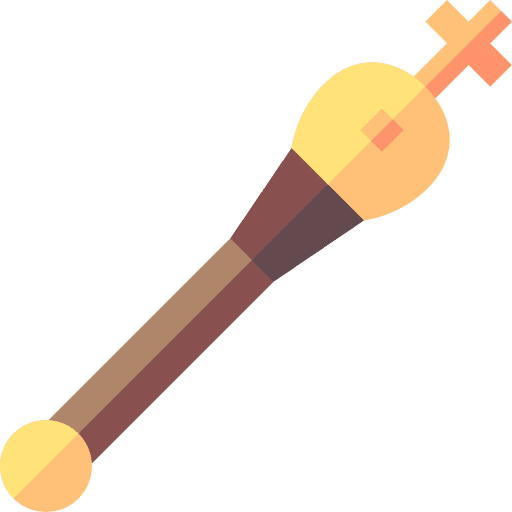 Sceptre cultures king crown icon