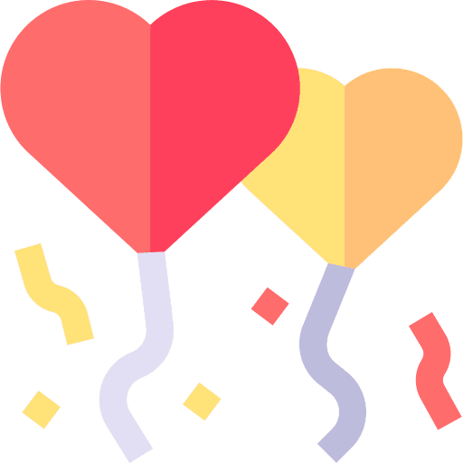Balloons birthday and party love balloons icon Balloons birthday and party love balloons icon