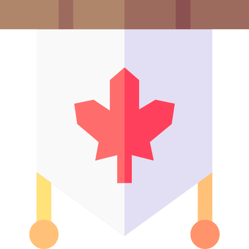 Banner flags canada world icon Banner flags canada world icon