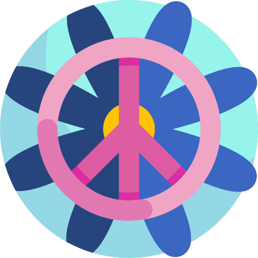 Hippie cultures symbol pacifism icon Hippie cultures symbol pacifism icon
