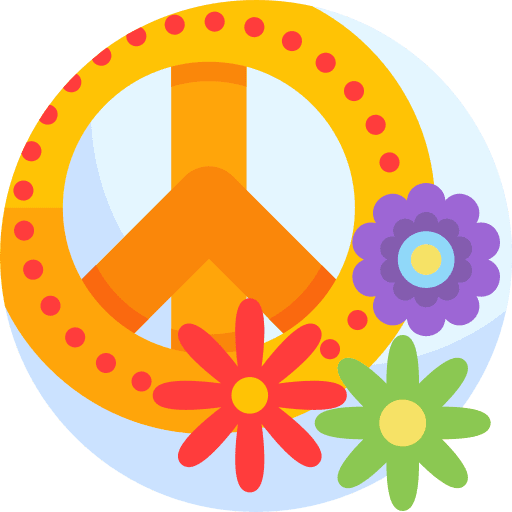 Hippie hippie peace sign icon Hippie hippie peace sign icon