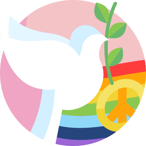 Peace rainbow flag peace shapes and symbols icon