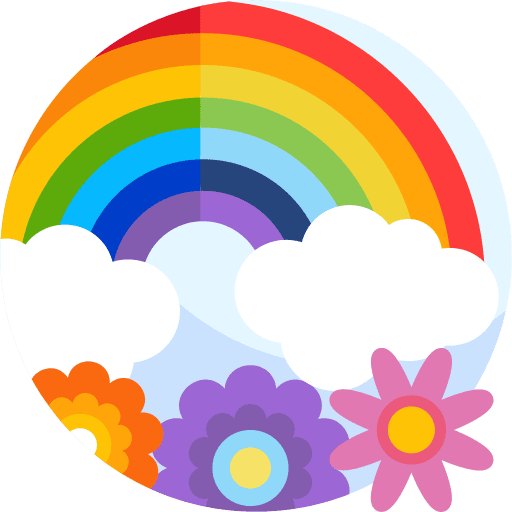 Rainbow weather nature flower icon