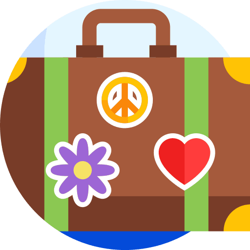 Travel flower hippie symbol icon Travel flower hippie symbol icon