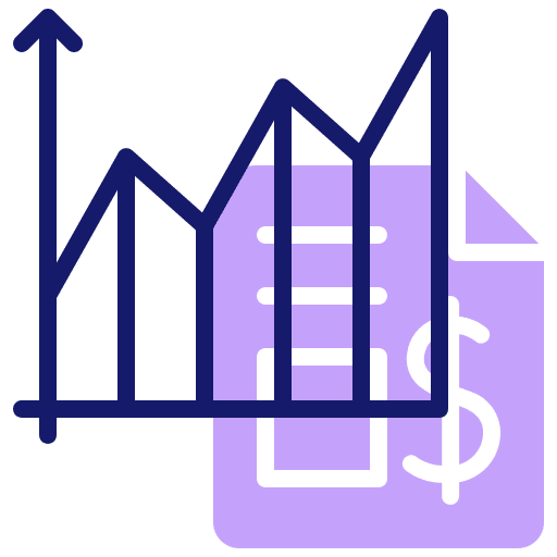 Graphic chart graphic chart financial report line bars icon