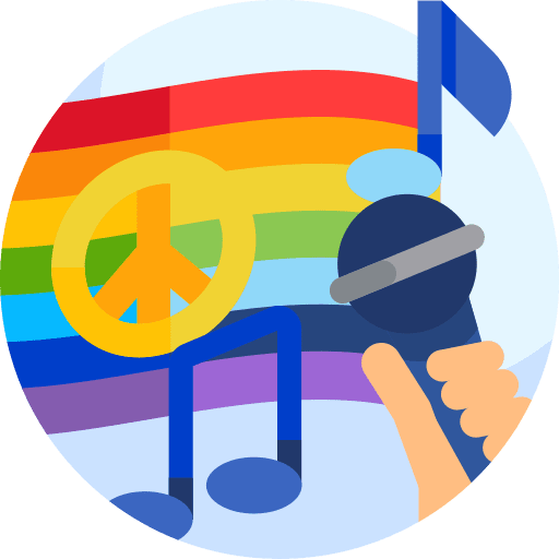 Hippie rainbow flag sign symbol icon Hippie rainbow flag sign symbol icon
