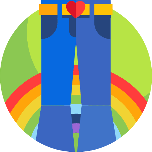Jeans fashion hippie rainbow icon Jeans fashion hippie rainbow icon