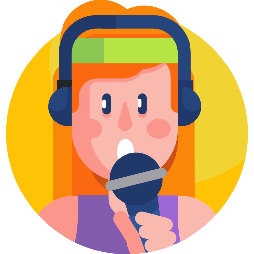 Singer user headphones ginger icon Singer user headphones ginger icon