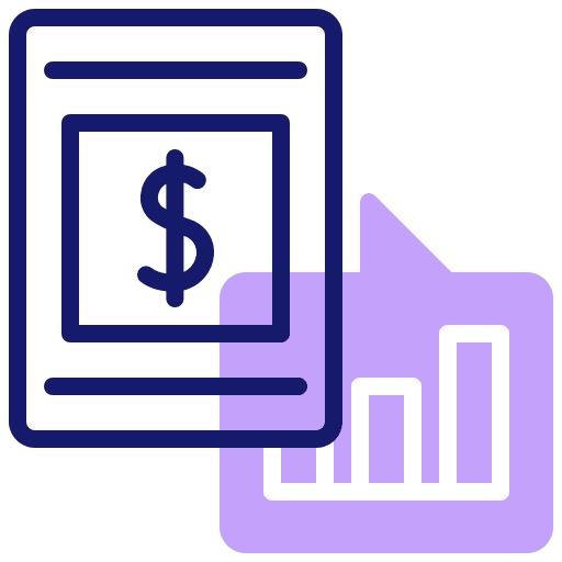 Finance book bar chart statistics finance book icon