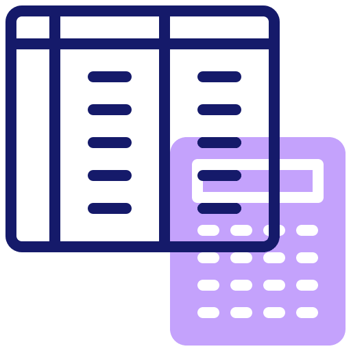 Accounting maths finance spreadsheet icon