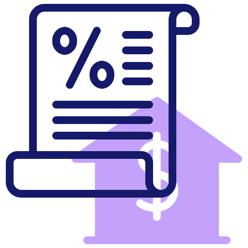 Tax calculate document business and finance tax calculate icon