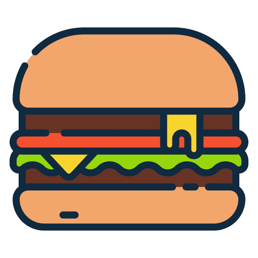 Burger food and restaurant burger fast food icon
