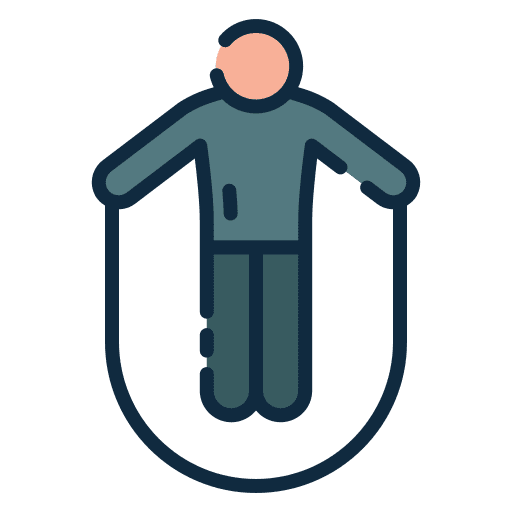 Cardio exercise wellness jumping rope icon