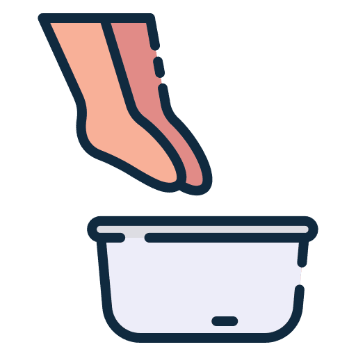Footbath massage stones relax icon Footbath massage stones relax icon