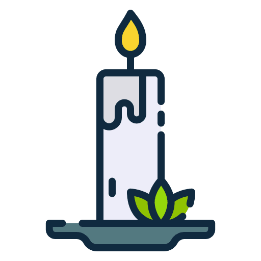 Candle flame furniture and household light icon Candle flame furniture and household light icon