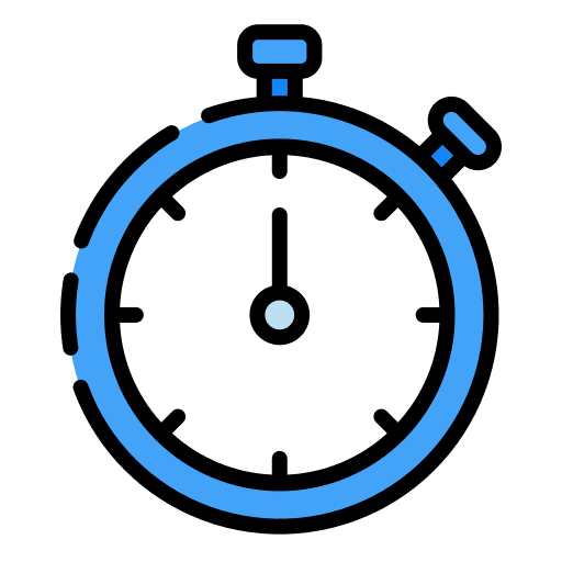 Stopwatch interface shipping and delivery chrono icon
