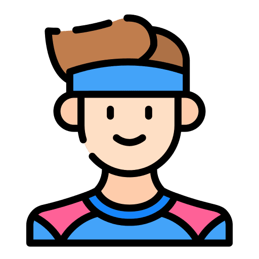 Headband avatar gymnastics man icon