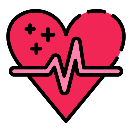 Heart rate cardiogram wellness electrocardiogram icon