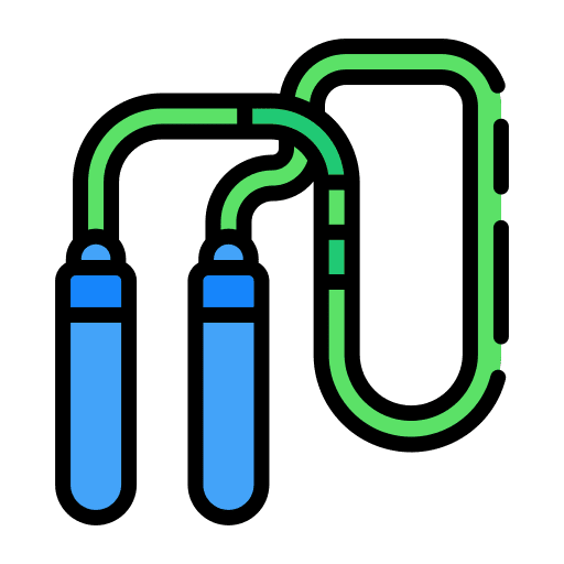 Skipping rope exercise sports and competition skipping rope icon