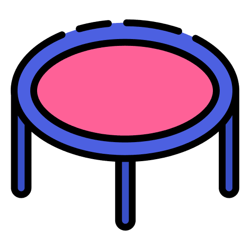 Trampoline exercise leisure trampolin icon