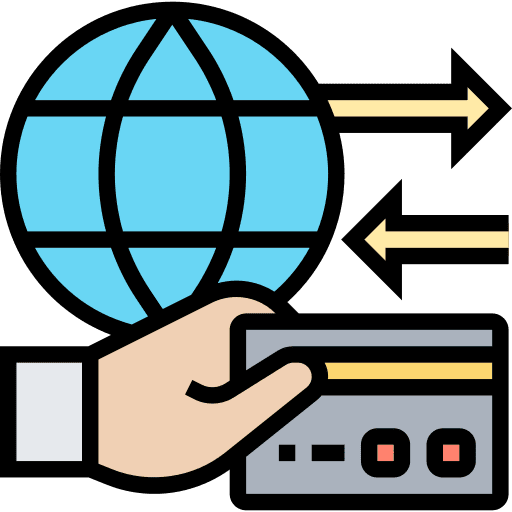 Credit card banking transaction online payment icon