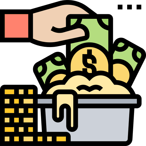 Money laundering illegal money laundering fraud icon