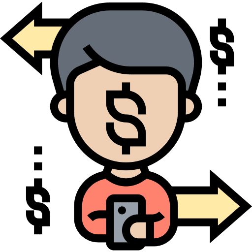 Money transfer money transfer business and finance banking icon