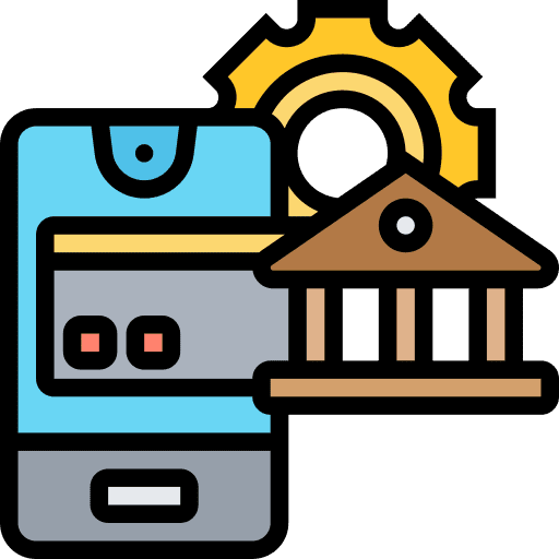 Online banking online payment bank financial icon
