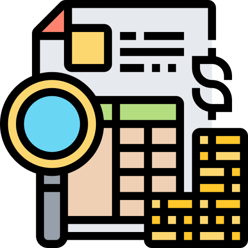 Statement bank document accuracy icon