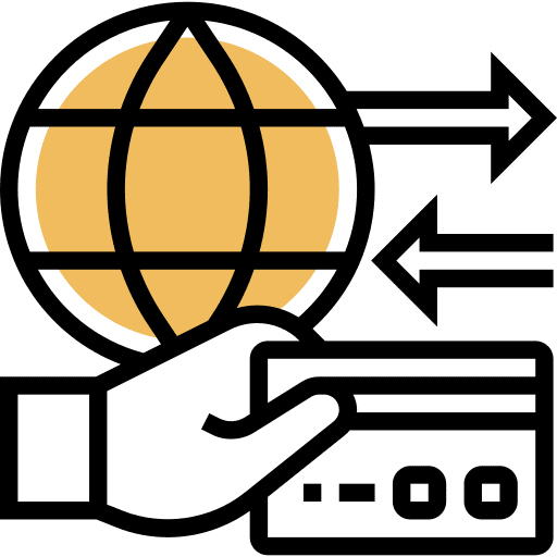 Credit card bank transaction financial icon