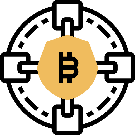 Blockchain cryptocurrency money bitcoin icon Blockchain cryptocurrency money bitcoin icon