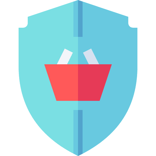 Buy shield buy shopping basket icon Buy shield buy shopping basket icon