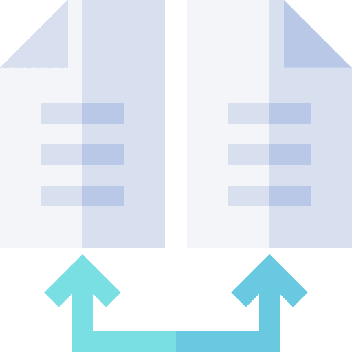 Compare file paper arrows icon